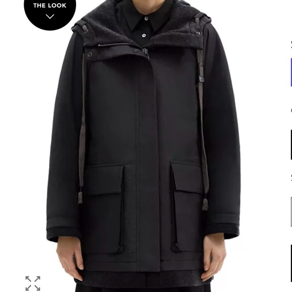 Theory Black Cyber Parka